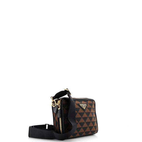 Prada Symbole Zip Around Shoulder Bag Jacquard - Picture 2 of 5